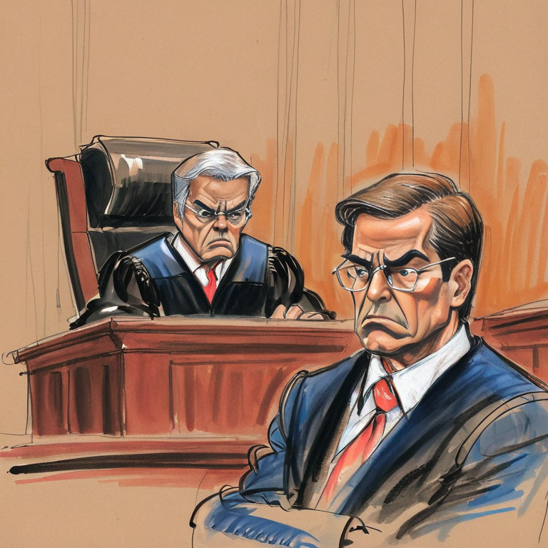 Judge, Courtroom Sketch